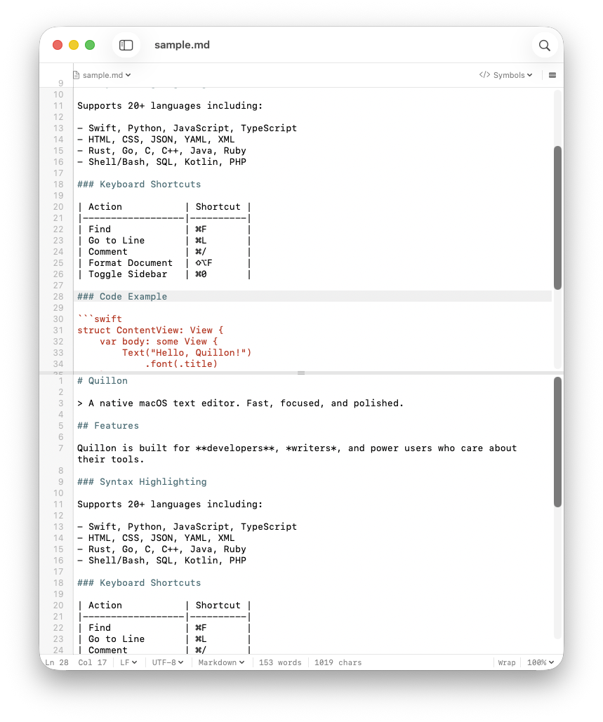 Quillon Interface Showcase